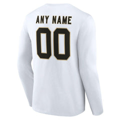 New Orleans Saints Team Authentic Personalized Name & Number Long Sleeve T-Shirt | NFL Hot