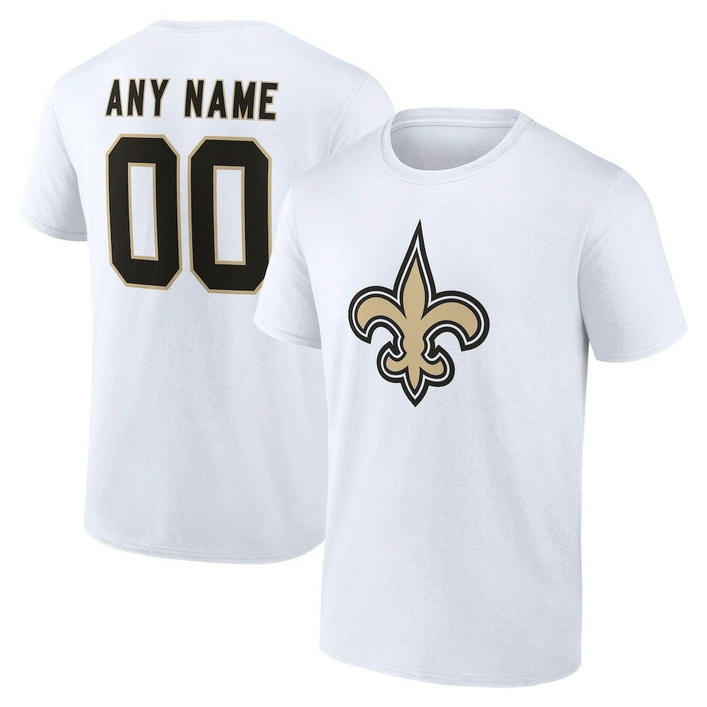 New Orleans Saints Team Authentic Personalized Name & Number T-Shirt | NFL Near me