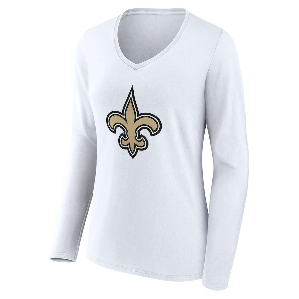 New Orleans Saints Women's Team Authentic Personalized Name & Number Long Sleeve V-Neck T-Shirt | NFL Outlet