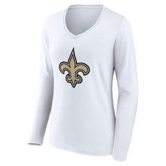 New Orleans Saints Women's Team Authentic Personalized Name & Number Long Sleeve V-Neck T-Shirt | NFL Outlet