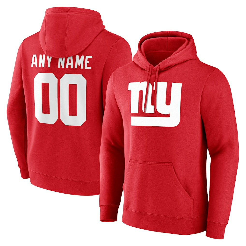 New York Giants Team Authentic Personalized Name & Number Hoodie | NFL Outlet