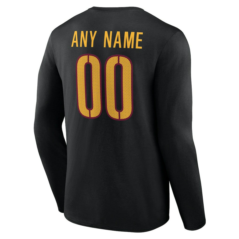 Washington Commanders Team Authentic Personalized Name & Number Long Sleeve T-Shirt | NFL US