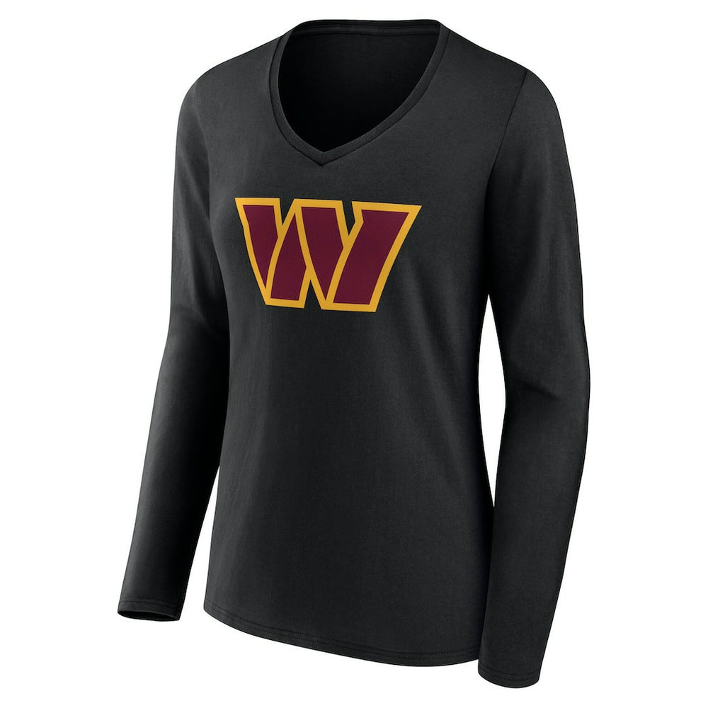 Washington Commanders Women's Team Authentic Personalized Name & Number Long Sleeve V-Neck T-Shirt | NFL Hot