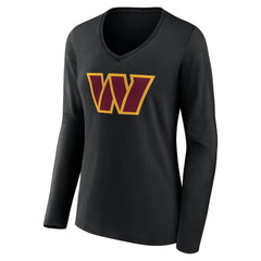 Washington Commanders Women's Team Authentic Personalized Name & Number Long Sleeve V-Neck T-Shirt | NFL Hot