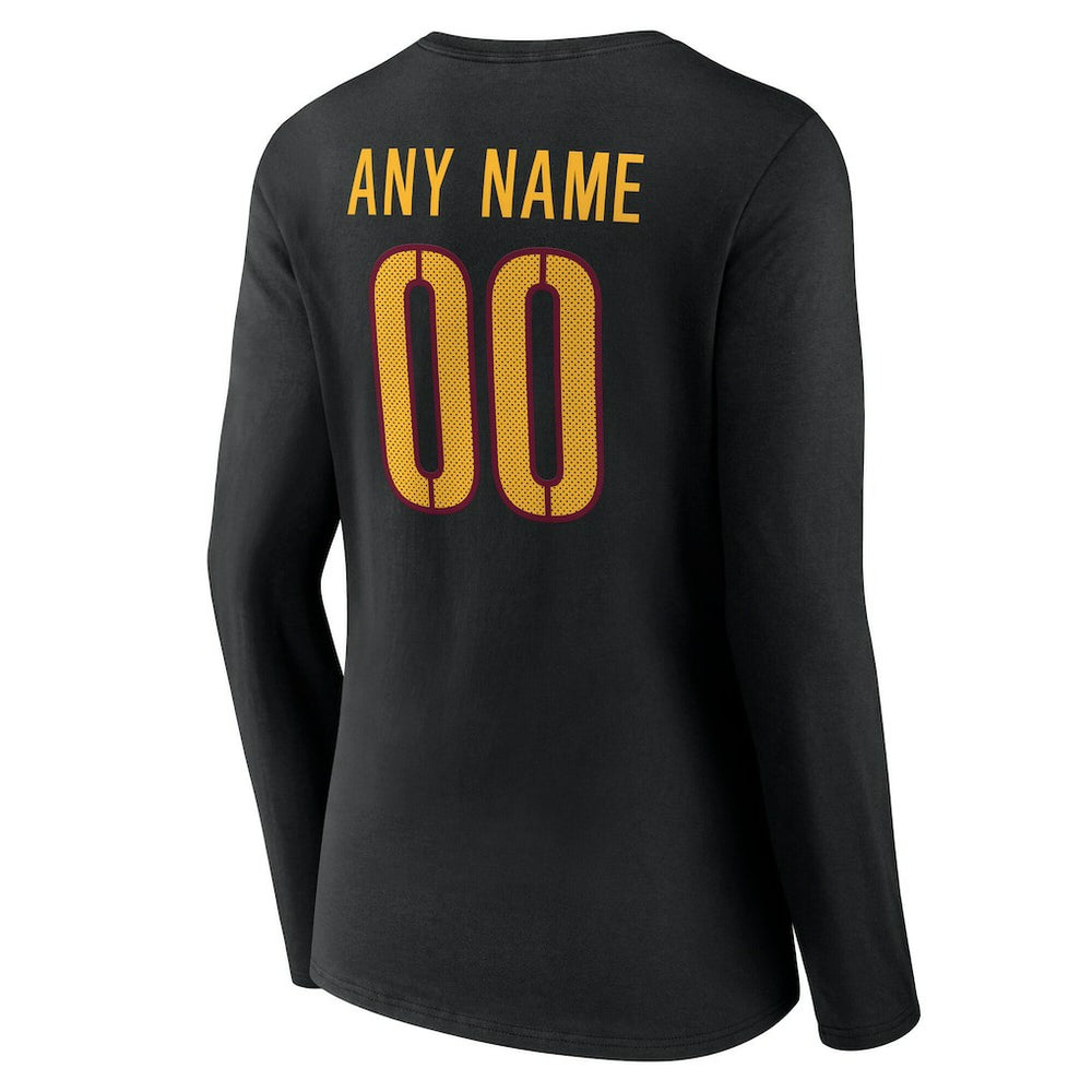 Washington Commanders Women's Team Authentic Personalized Name & Number Long Sleeve V-Neck T-Shirt | NFL Hot