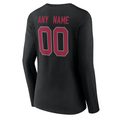 Arizona Cardinals Women's Team Authentic Personalized Name & Number Long Sleeve V-Neck T-Shirt | NFL Online