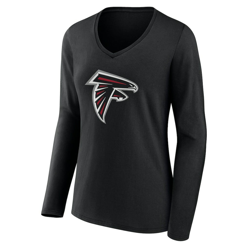 Atlanta Falcons Women's Team Authentic Personalized Name & Number Long Sleeve V-Neck T-Shirt | NFL Hot