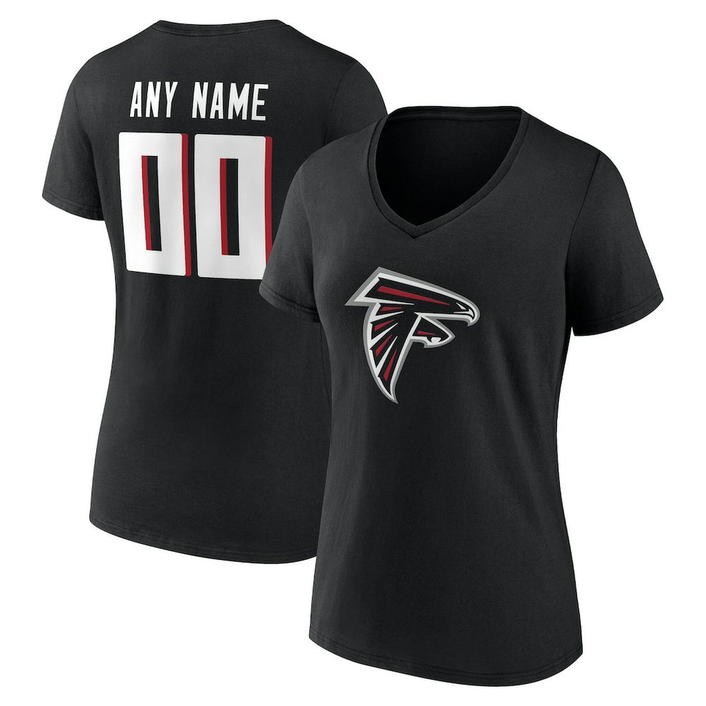 Atlanta Falcons Women's Team Authentic Personalized Name & Number V-Neck T-Shirt | NFL Near me