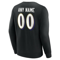 Baltimore Ravens Team Authentic Personalized Name & Number Sweatshirt | NFL Discount