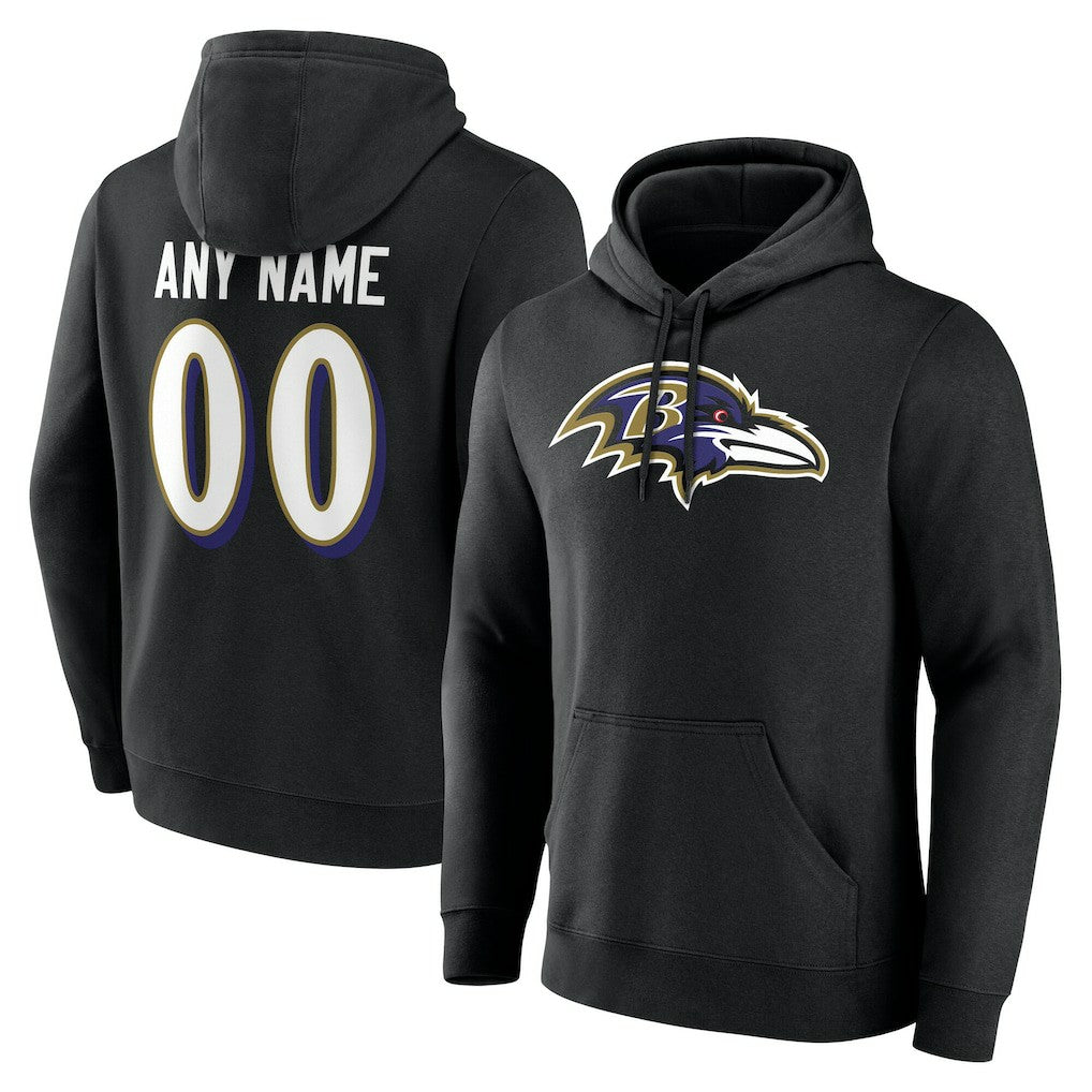 Baltimore Ravens Team Authentic Personalized Name & Number Hoodie | NFL Sale