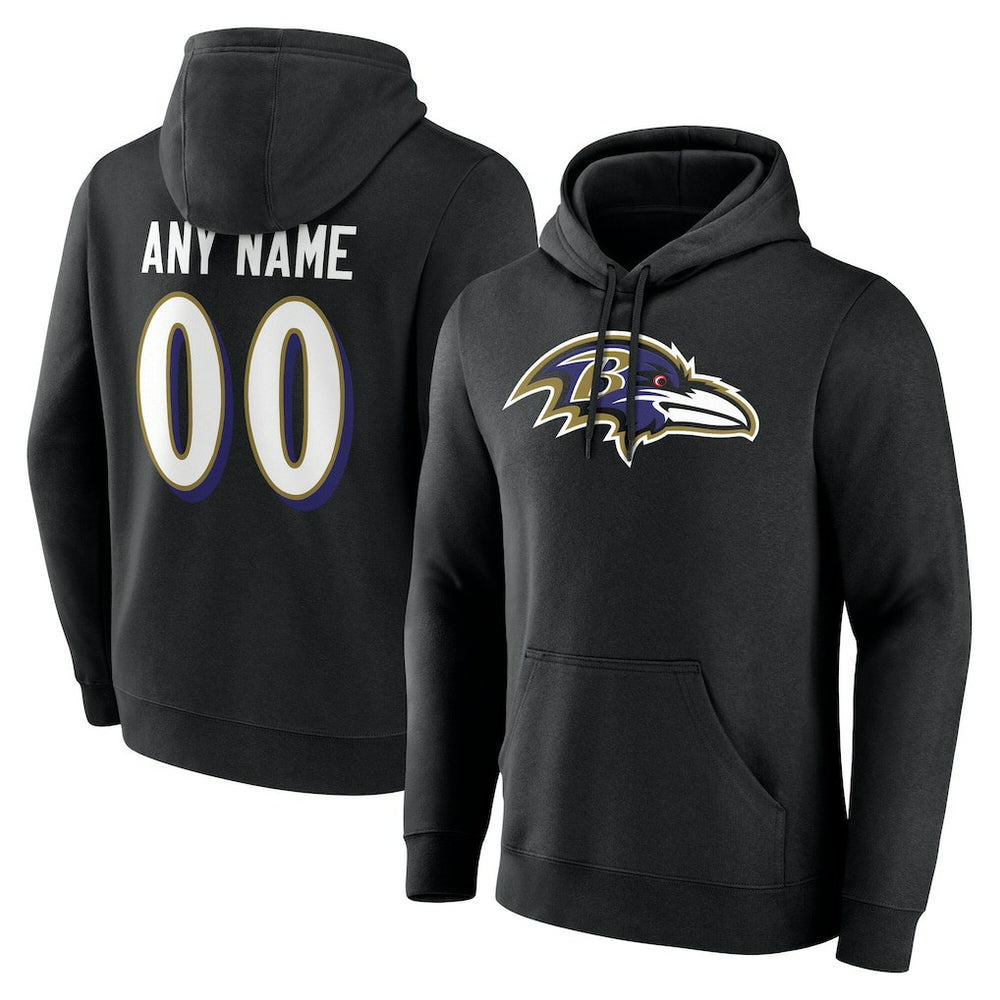 Baltimore Ravens Team Authentic Personalized Name & Number Hoodie | NFL Sale