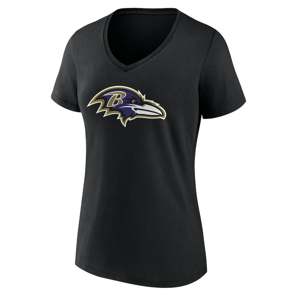 Baltimore Ravens Women's Team Authentic Personalized Name & Number V-Neck T-Shirt | NFL On sale