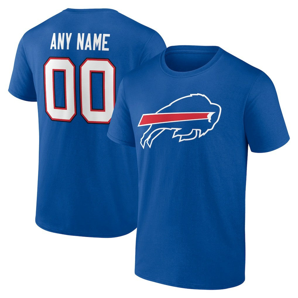 Buffalo Bills Team Authentic Personalized Name & Number T-Shirt | NFL Discount