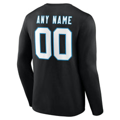 Carolina Panthers Team Authentic Personalized Name & Number Long Sleeve T-Shirt | NFL Outlet