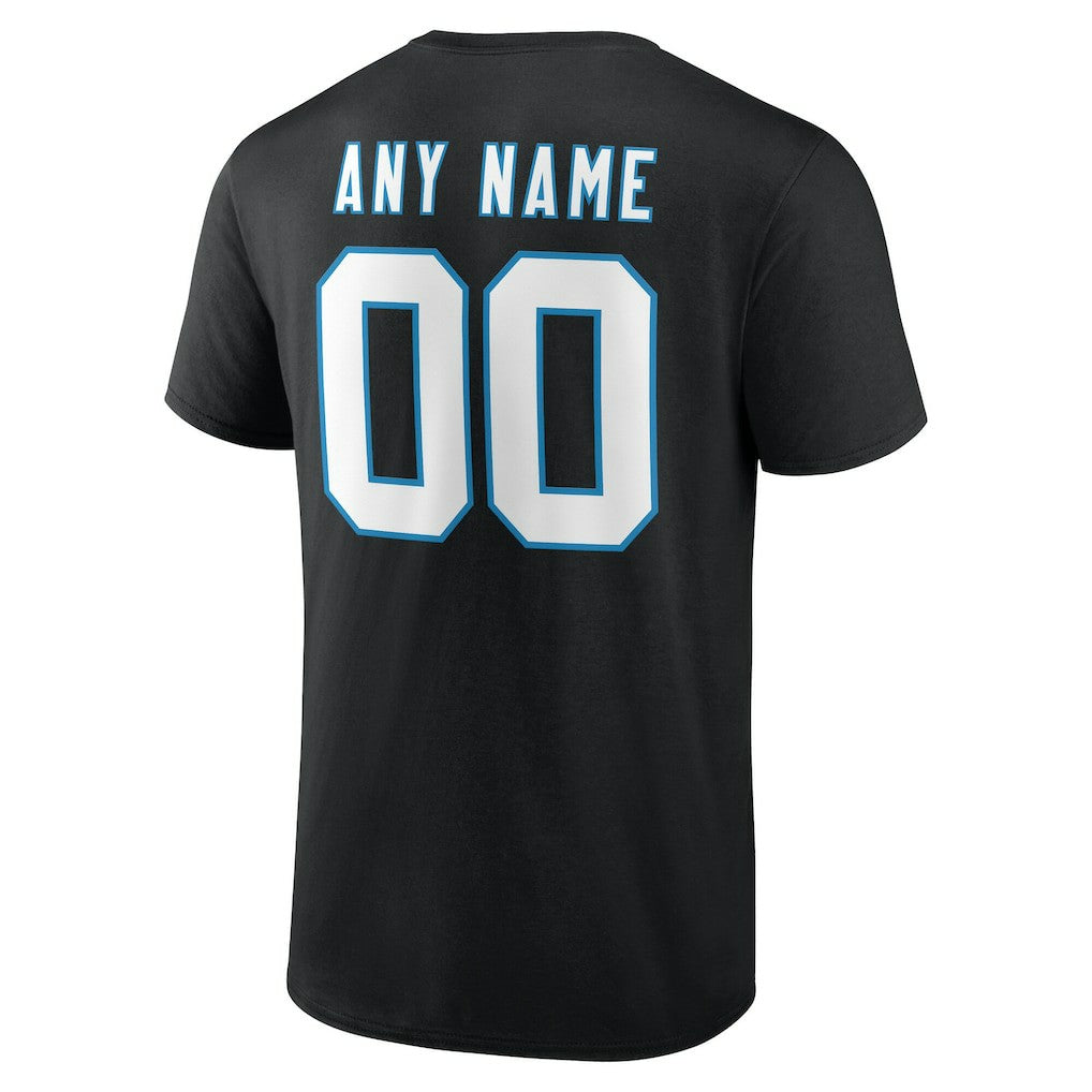 Carolina Panthers Team Authentic Personalized Name & Number T-Shirt | NFL Discount