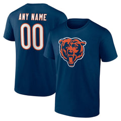 Chicago Bears Team Authentic Personalized Name & Number T-Shirt | NFL Discount