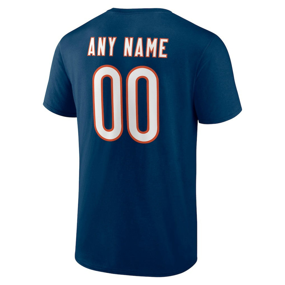 Chicago Bears Team Authentic Personalized Name & Number T-Shirt | NFL Discount