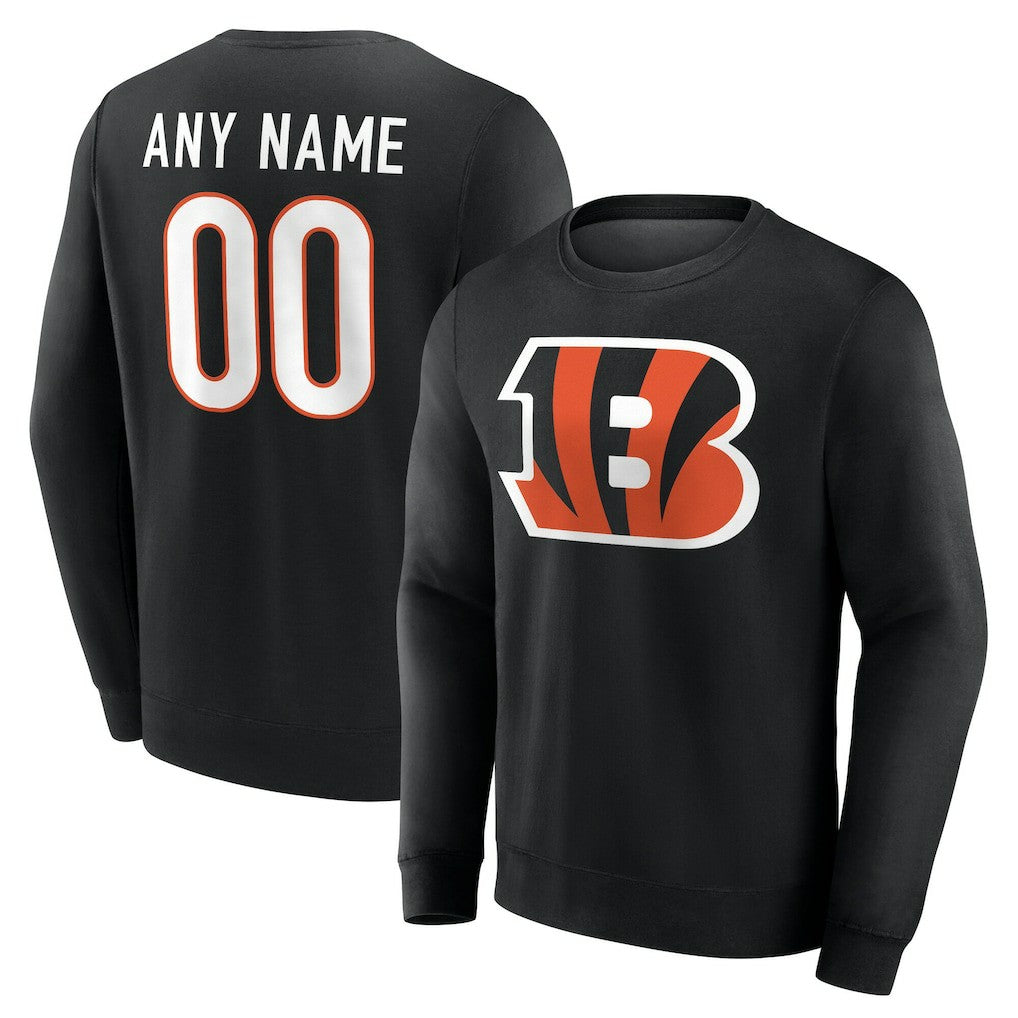 Cincinnati Bengals Team Authentic Personalized Name & Number Sweatshirt | NFL Discount