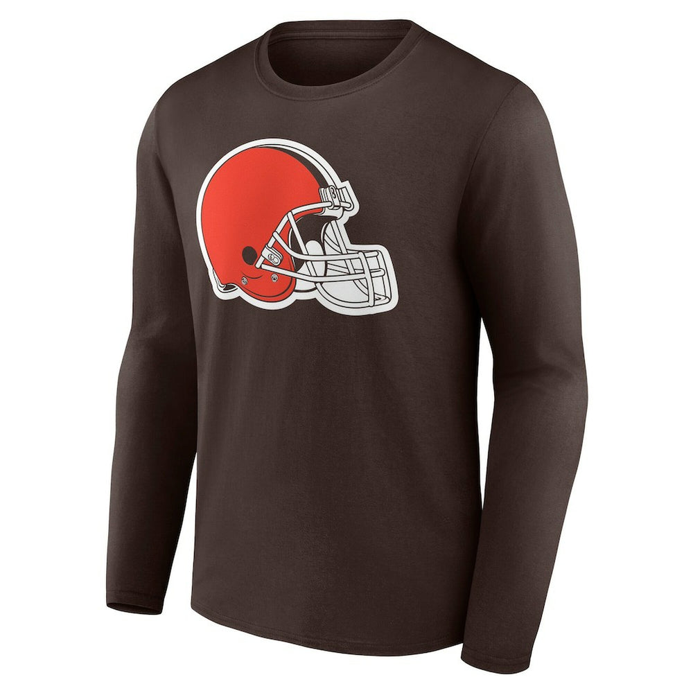 Cleveland Browns Team Authentic Personalized Name & Number Long Sleeve T-Shirt | NFL Discount