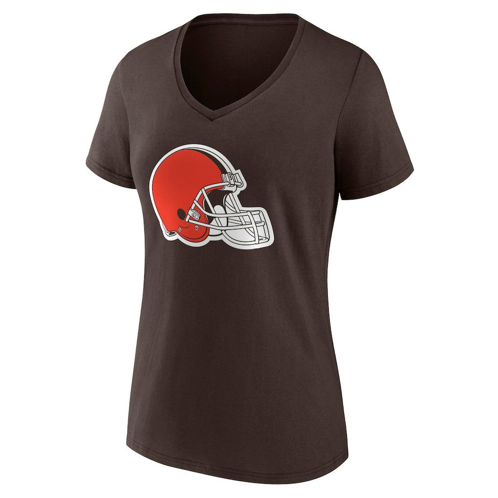 Cleveland Browns Women's Team Authentic Personalized Name & Number V-Neck T-Shirt | NFL Sale