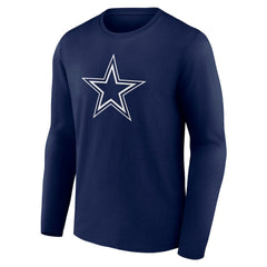 Dallas Cowboys Team Authentic Personalized Name & Number Long Sleeve T-Shirt | NFL Discount