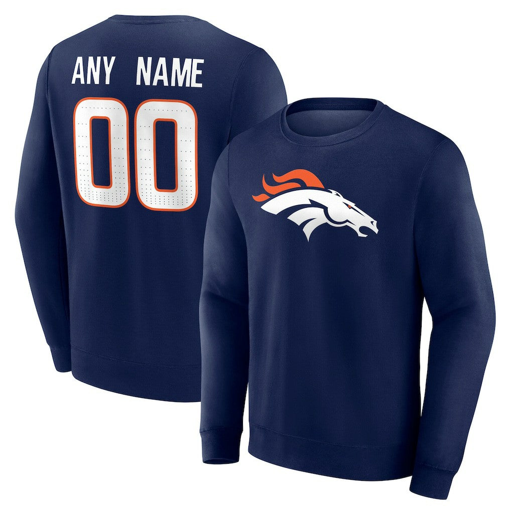 Denver Broncos Team Authentic Personalized Name & Number Sweatshirt | NFL On sale