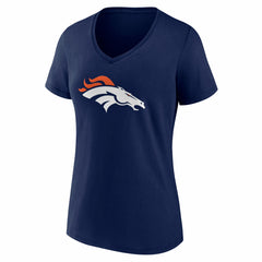 Denver Broncos Women's Team Authentic Personalized Name & Number V-Neck T-Shirt | NFL New