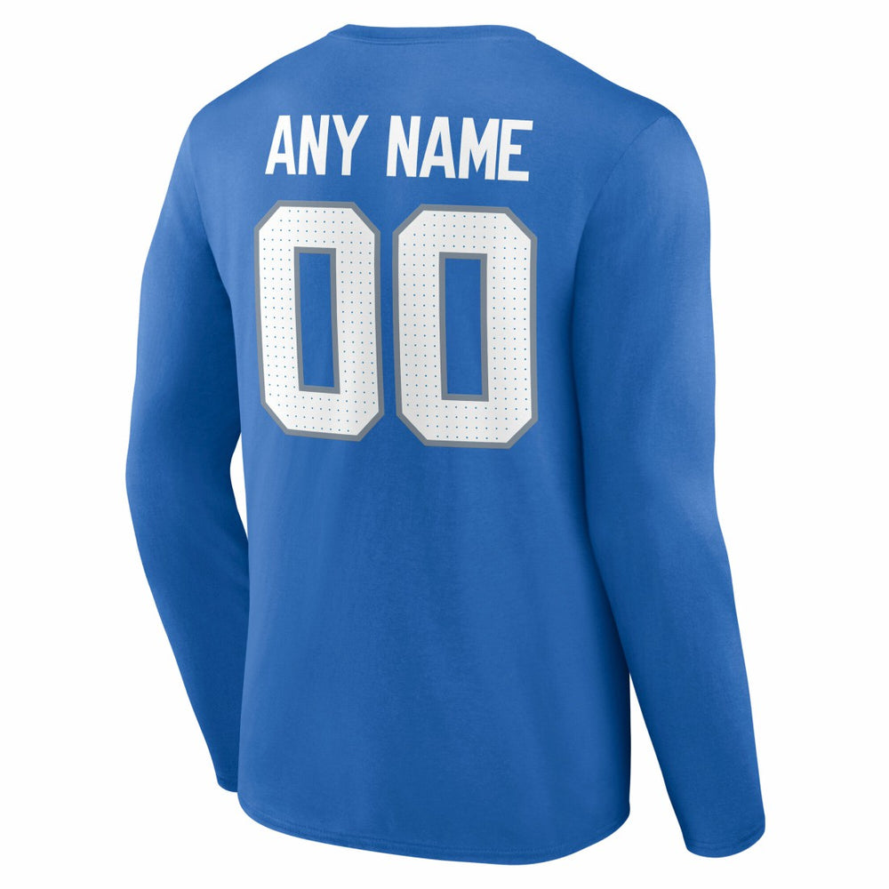 Detroit Lions Team Authentic Personalized Name & Number Long Sleeve T-Shirt | NFL New