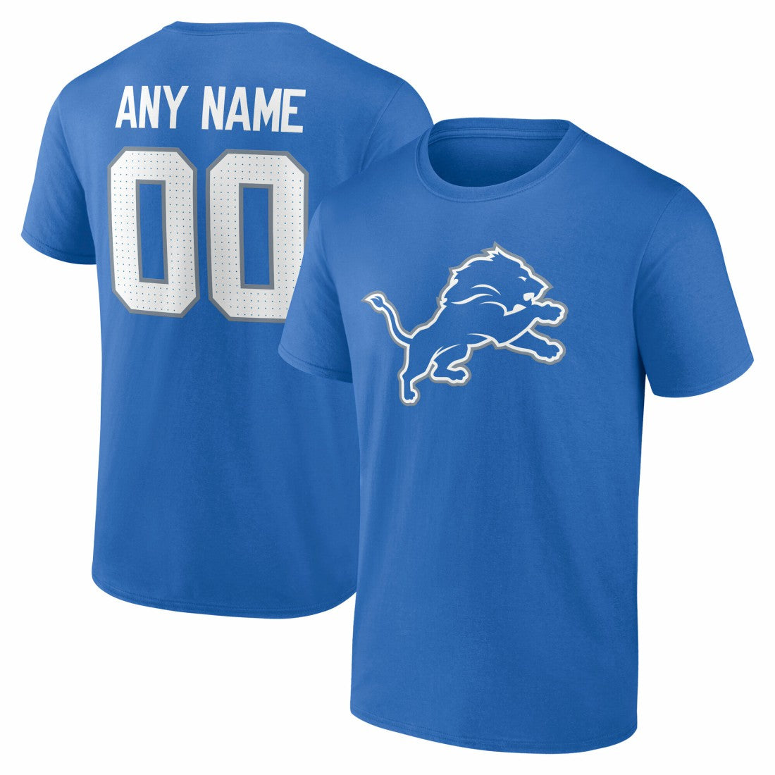 Detroit Lions Team Authentic Personalized Name & Number T-Shirt | NFL Online