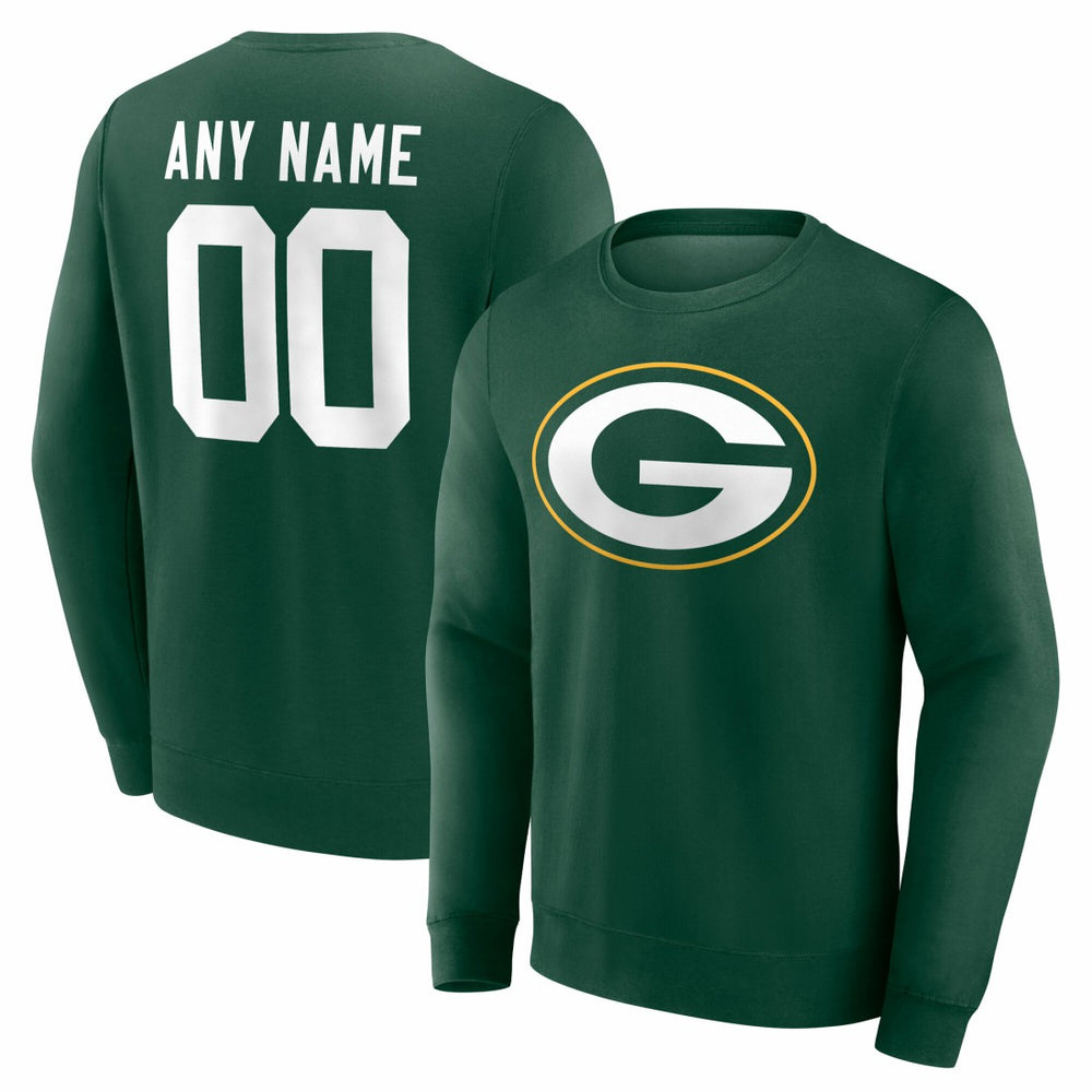 Green Bay Packers Team Authentic Personalized Name & Number Sweatshirt | NFL On sale