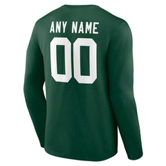 Green Bay Packers Team Authentic Personalized Name & Number Long Sleeve T-Shirt | NFL On sale