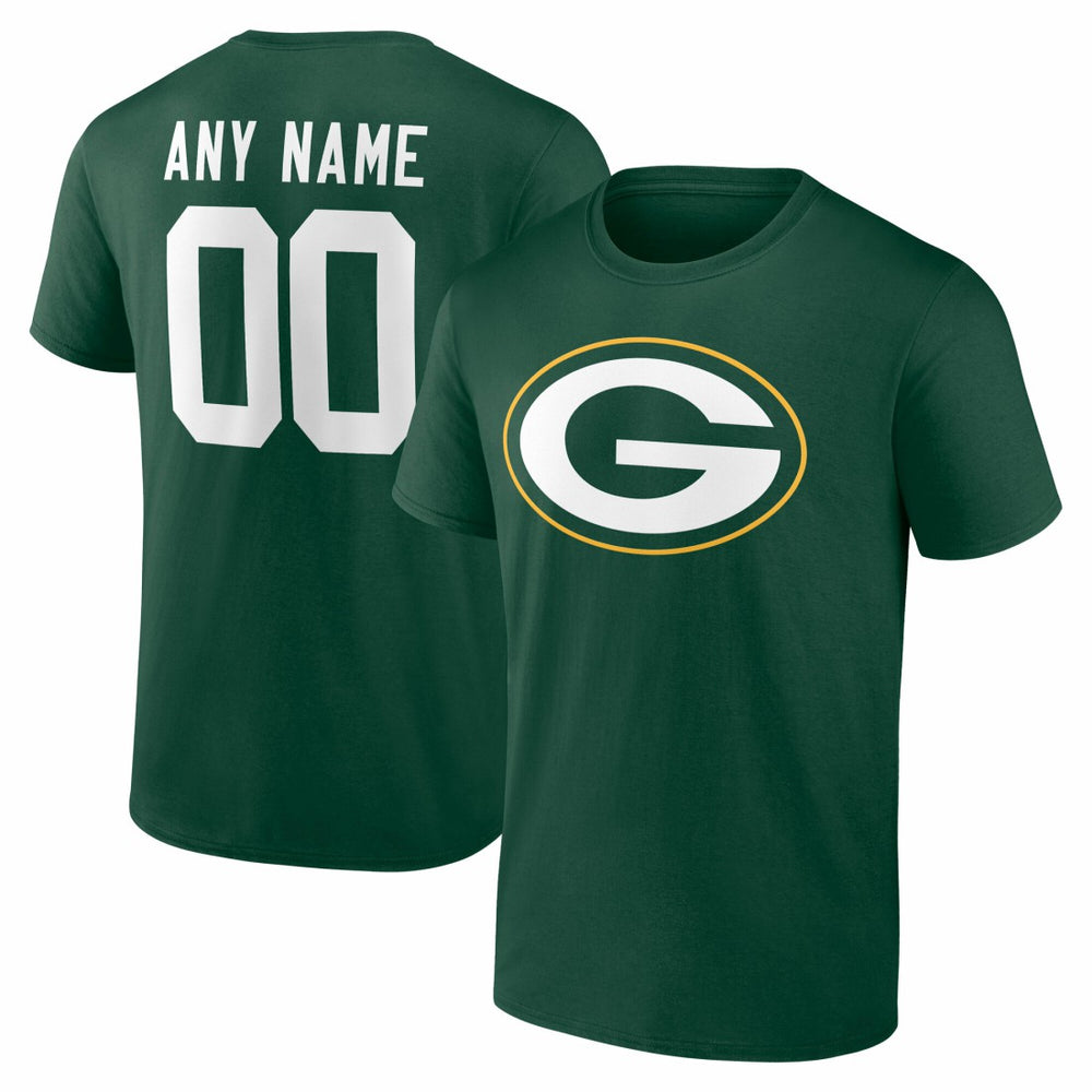 Green Bay Packers Team Authentic Personalized Name & Number T-Shirt | NFL On sale