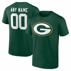 Green Bay Packers Team Authentic Personalized Name & Number T-Shirt | NFL On sale