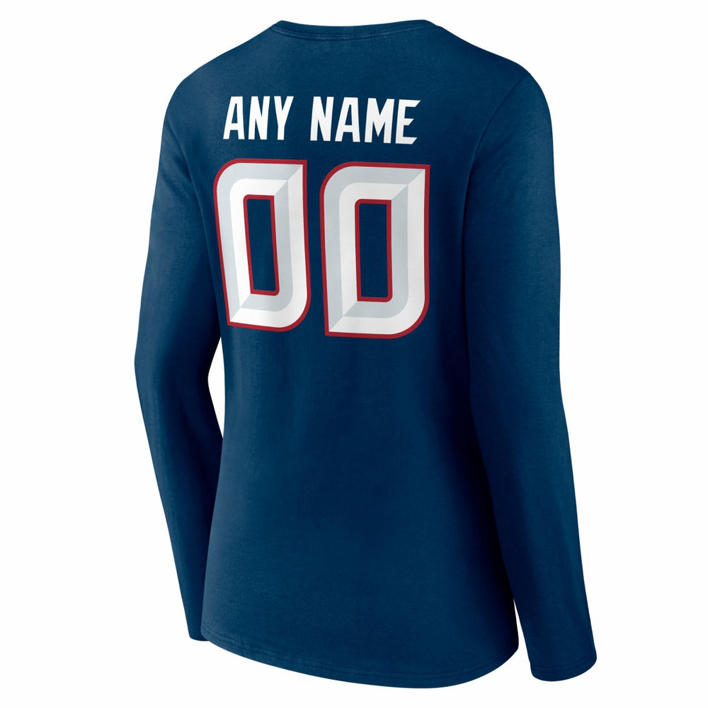 Houston Texans Women's Team Authentic Personalized Name & Number Long Sleeve V-Neck T-Shirt | NFL New
