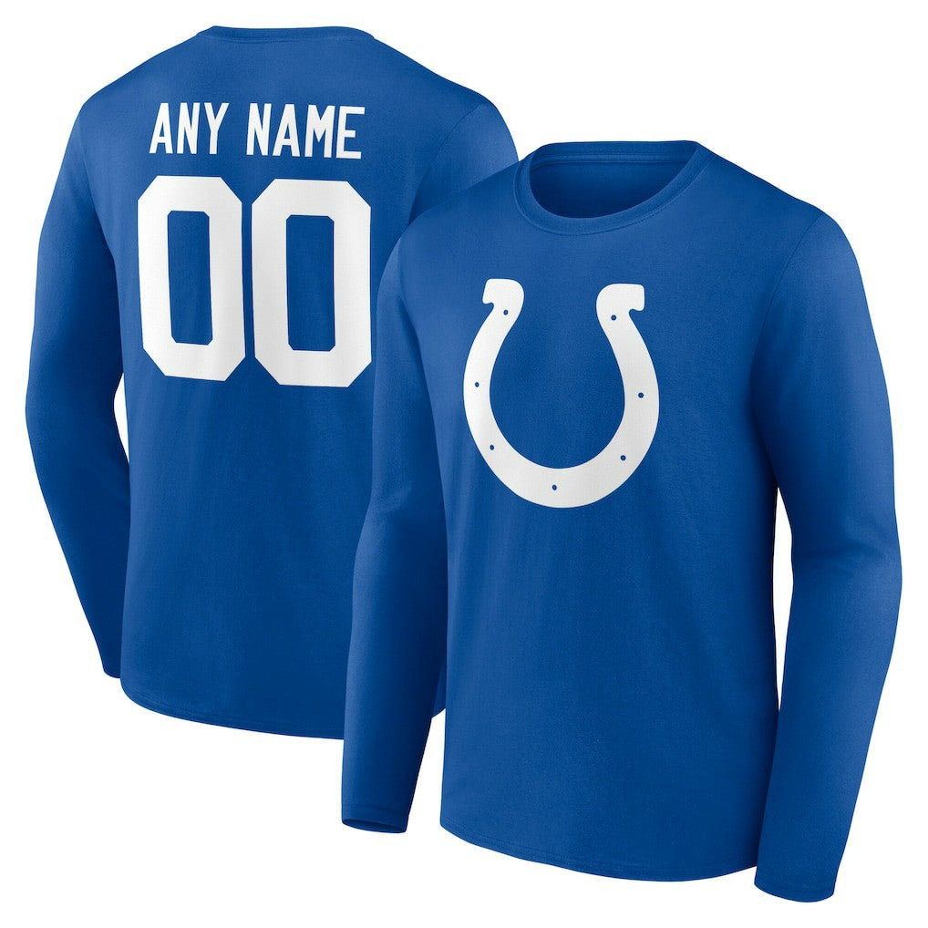 Indianapolis Colts Team Authentic Personalized Name & Number Long Sleeve T-Shirt | NFL Online