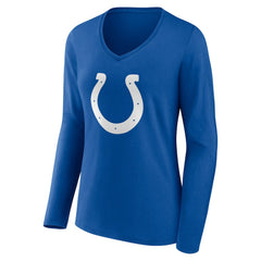 Indianapolis Colts Women's Team Authentic Personalized Name & Number Long Sleeve V-Neck T-Shirt | NFL Hot