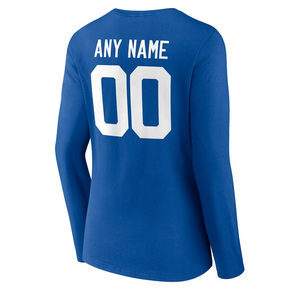 Indianapolis Colts Women's Team Authentic Personalized Name & Number Long Sleeve V-Neck T-Shirt | NFL Hot