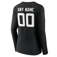 Jacksonville Jaguars Women's Team Authentic Personalized Name & Number Long Sleeve V-Neck T-Shirt | NFL Discount