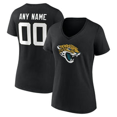 Jacksonville Jaguars Women's Team Authentic Personalized Name & Number V-Neck T-Shirt | NFL Outlet