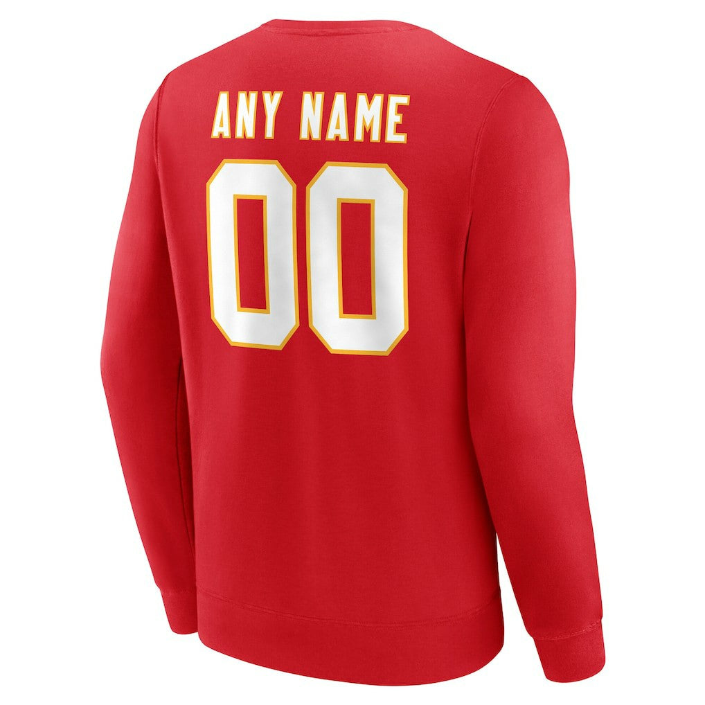 Kansas City Chiefs Team Authentic Personalized Name & Number Sweatshirt | NFL Discount