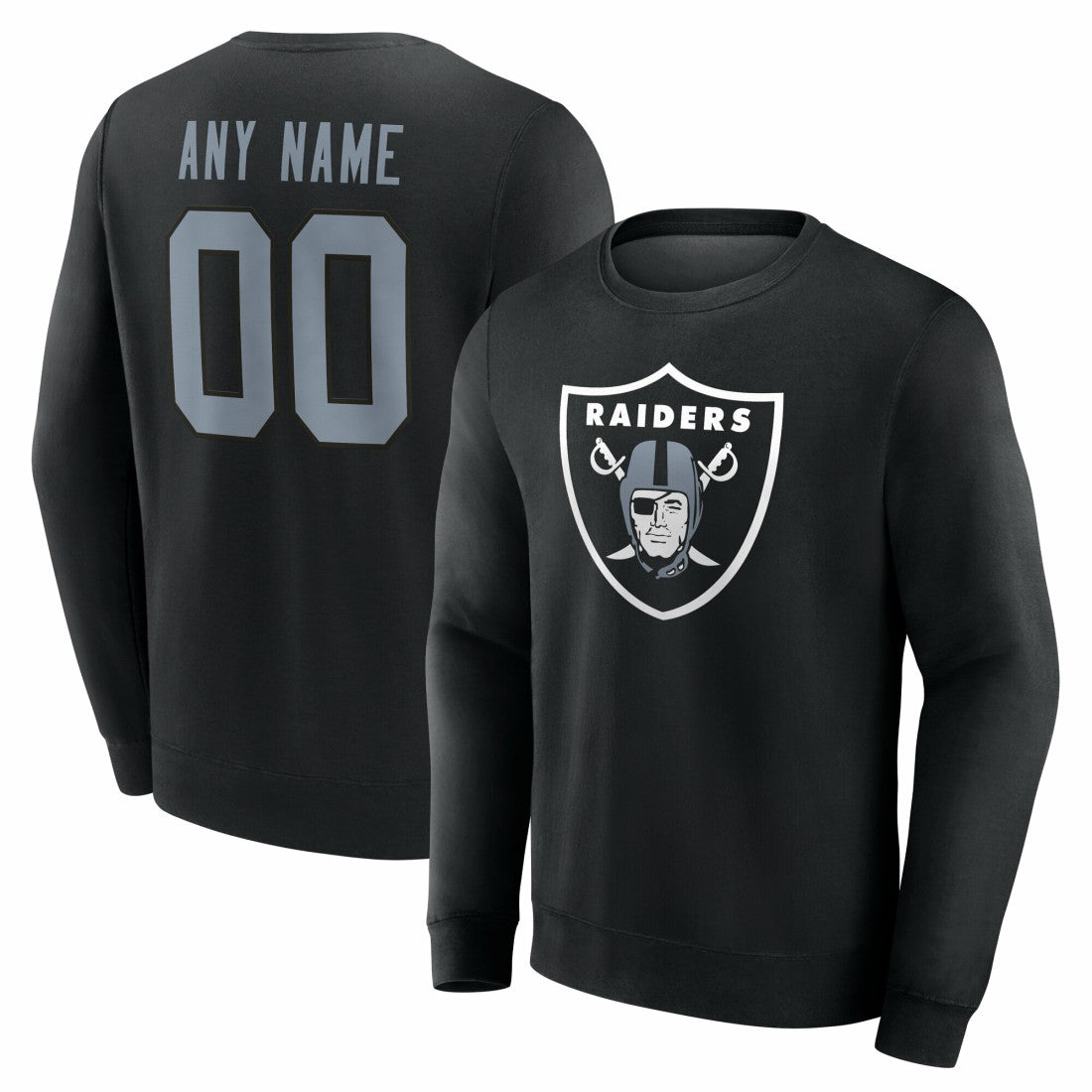 Las Vegas Raiders Team Authentic Personalized Name & Number Sweatshirt | NFL US
