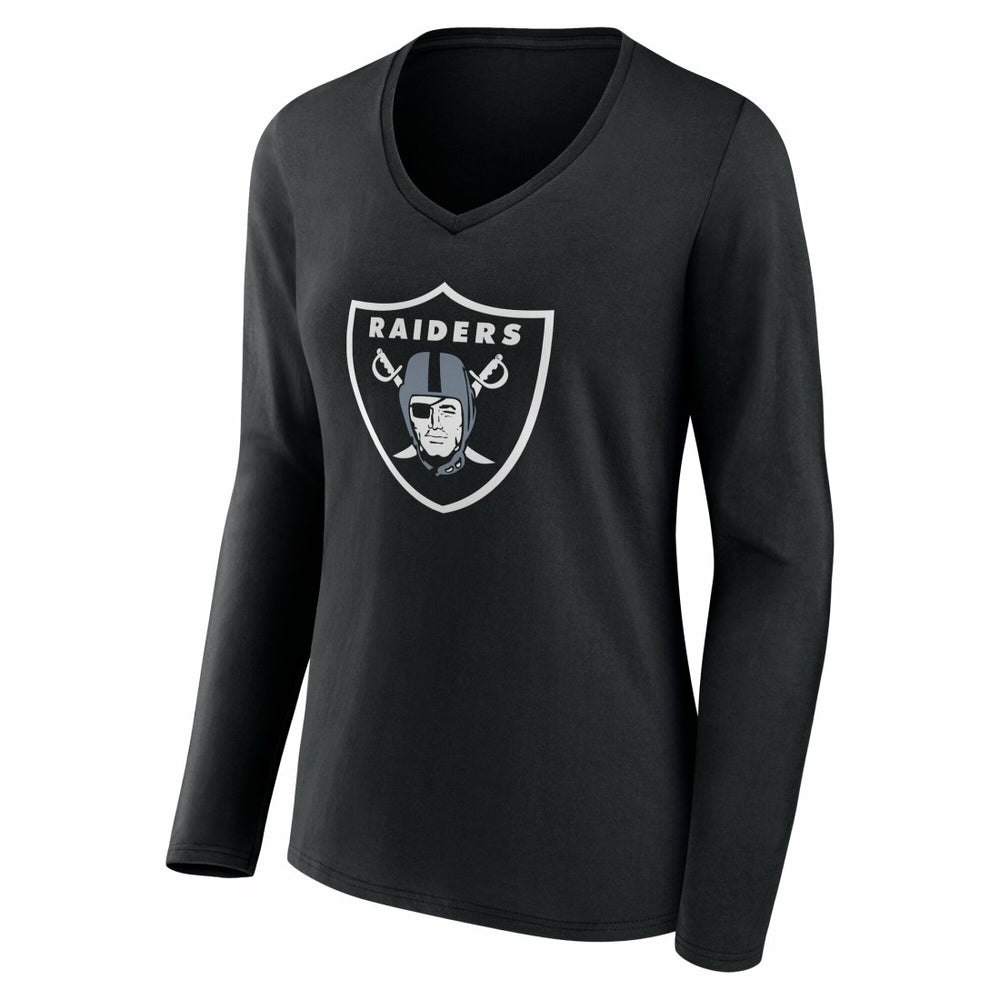 Las Vegas Raiders Women's Team Authentic Personalized Name & Number Long Sleeve V-Neck T-Shirt | NFL New