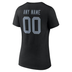 Las Vegas Raiders Women's Team Authentic Personalized Name & Number V-Neck T-Shirt | NFL Discount