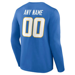 Los Angeles Chargers Team Authentic Personalized Name & Number Long Sleeve T-Shirt | NFL Near me