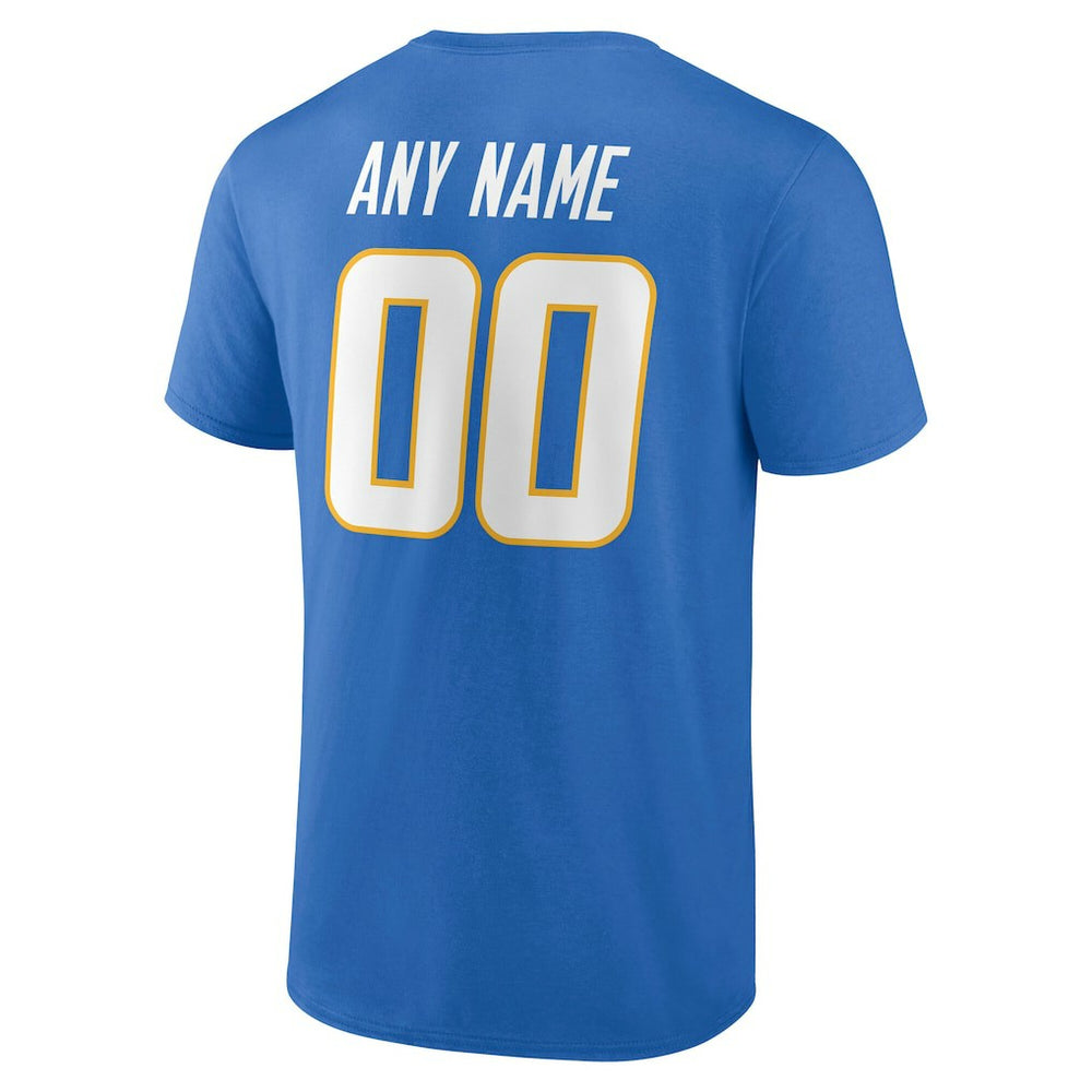 Los Angeles Chargers Team Authentic Personalized Name & Number T-Shirt | NFL Online