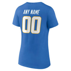 Los Angeles Chargers Women's Team Authentic Personalized Name & Number V-Neck T-Shirt | NFL Near me