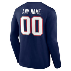 New England Patriots Team Authentic Personalized Name & Number Long Sleeve T-Shirt | NFL US