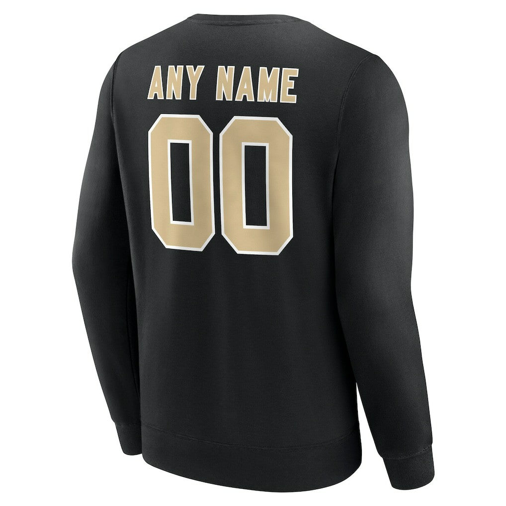 New Orleans Saints Team Authentic Personalized Name & Number Sweatshirt | NFL Discount