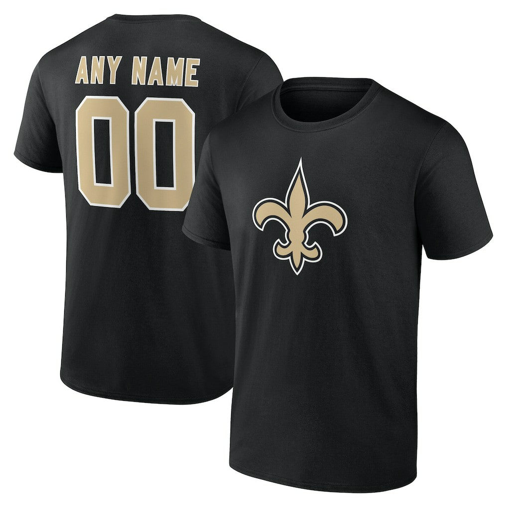 New Orleans Saints Team Authentic Personalized Name & Number T-Shirt | NFL US