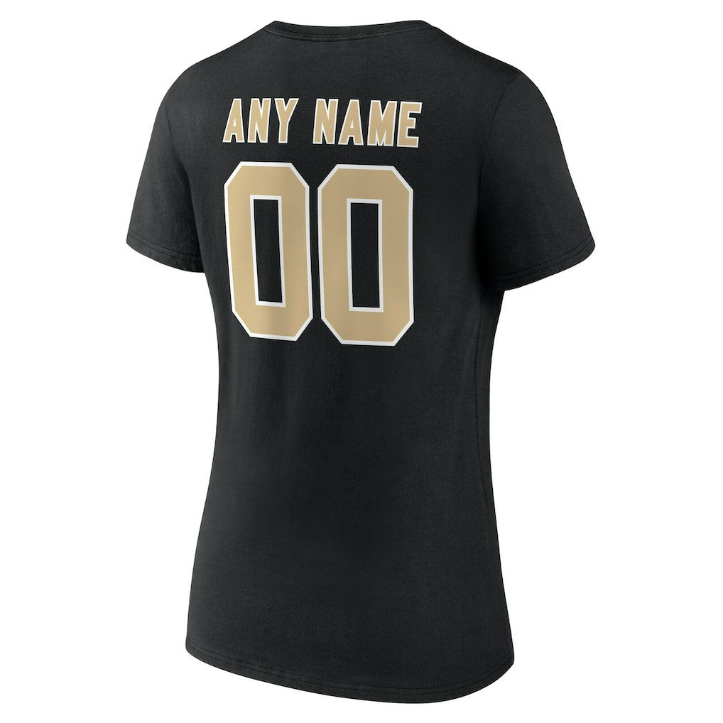 New Orleans Saints Women's Team Authentic Personalized Name & Number V-Neck T-Shirt | NFL Online